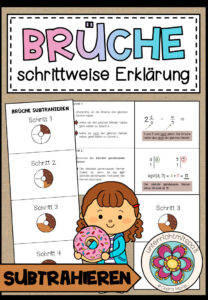 BRÜCHE SUBTRAHIEREN – schrittweise Erklärung