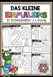 DAS KLEINE EINMALEINS – 10 Arbeitsblätter (A5) + Lösung
