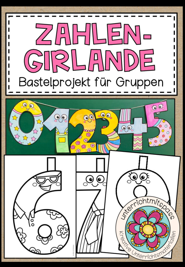 Zahlen-Girlande – Bastelprojekt