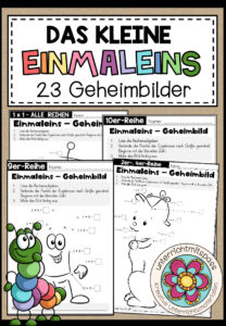 DAS KLEINE EINMALEINS – 23 Geheimbilder (Arbeitsblätter)