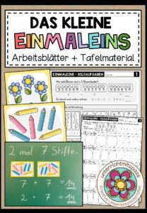 DAS KLEINE EINMALEINS – Bildaufgaben (Arbeitsblätter + Tafelmaterial)