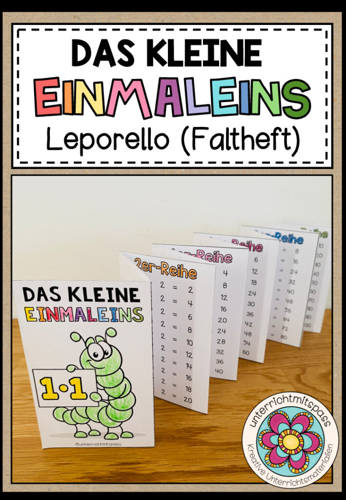 DAS KLEINE EINMALEINS – Leporello (Klebeheft, Faltheft)
