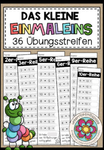 DAS KLEINE EINMALEINS – Übungsstreifen (Arbeitsblätter)