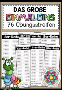 DAS GROßE EINMALEINS – Übungsstreifen (Arbeitsblätter)