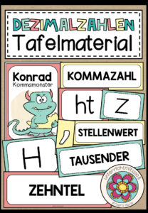 DEZIMALZAHLEN – Tafelmaterial/Tafelbild
