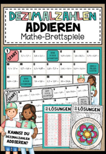DEZIMALZAHLEN ADDIEREN– 3 Mathe-Brettspiele