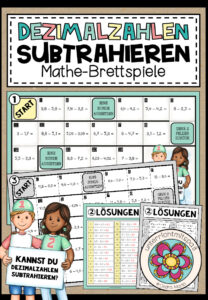 DEZIMALZAHLEN SUBTRAHIEREN– 3 Mathe-Brettspiele