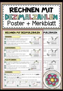 RECHNEN MIT DEZIMALZAHLEN – Poster + Merkblatt