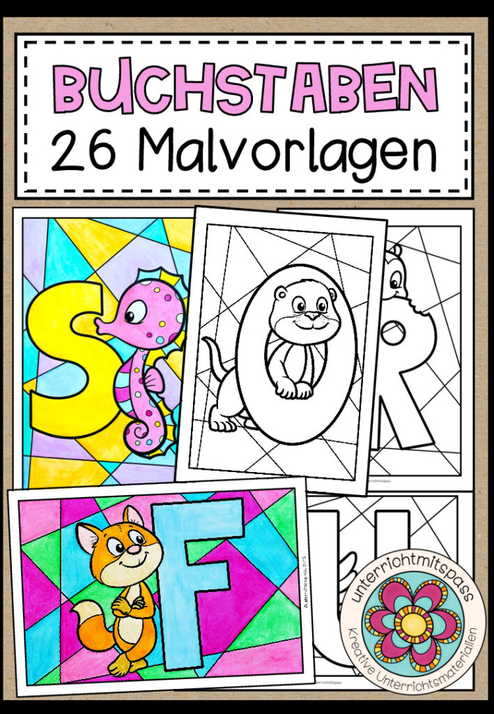 Buchstaben – 26 Ausmalbilder
