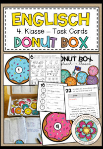 ENGLISCH – DONUT BOX (4. Schulstufe) 36 Aufgabenkarten zum Jahrestoff