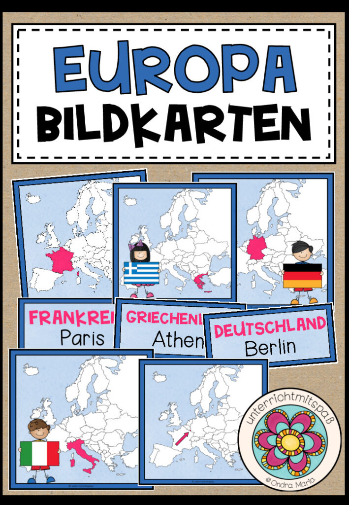 EUROPA – Länder + Hauptstädte Bildkarten