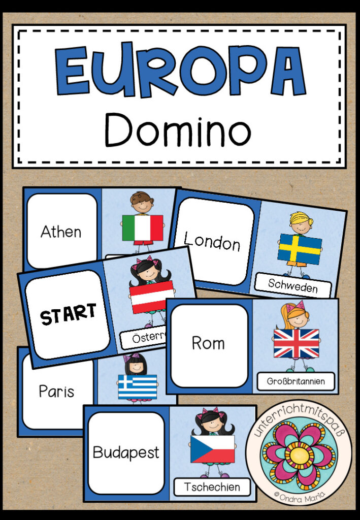 EUROPA – Länder und Hauptstädte Domino (2 Spiele)