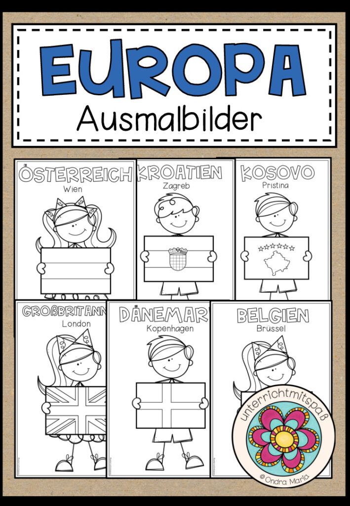 EUROPA – Ausmalbilder