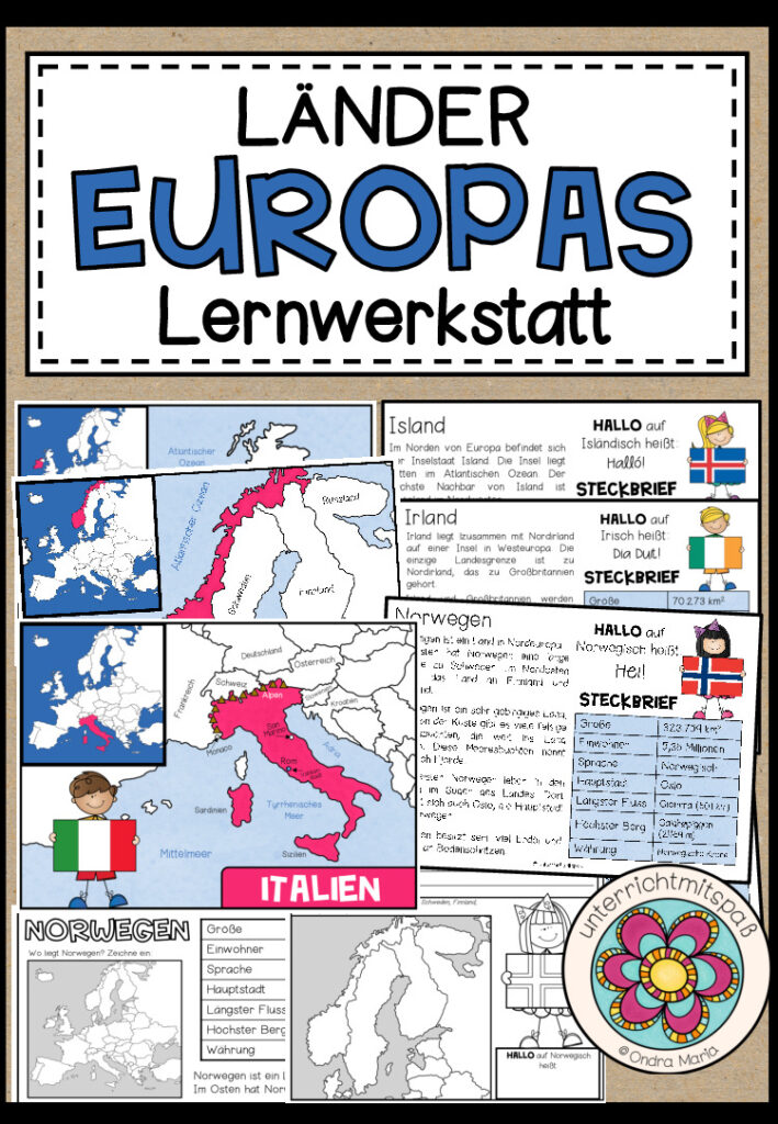 LÄNDER EUROPAS – LERNWERKSTATT (47 Länder Europa)