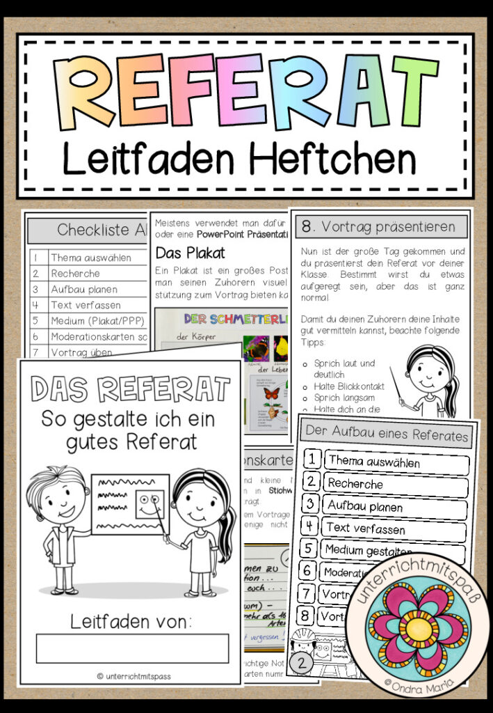 DAS REFERAT – Leitfaden (Broschüre/Heftchen) Vortrag/Präsentation