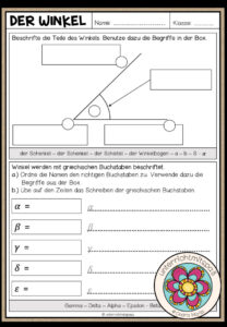 WINKEL – Winkelbeschriftung (Arbeitsblatt)