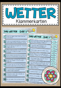 Das Wetter – Klammerkarten