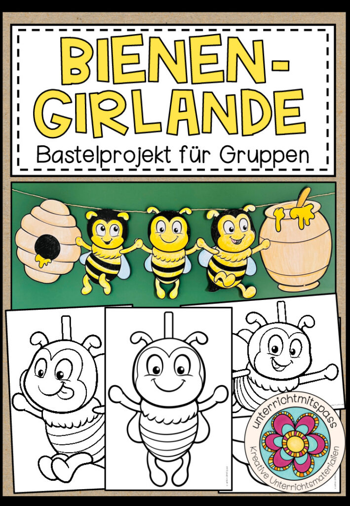 Bienen-Girlande – Bastelprojekt