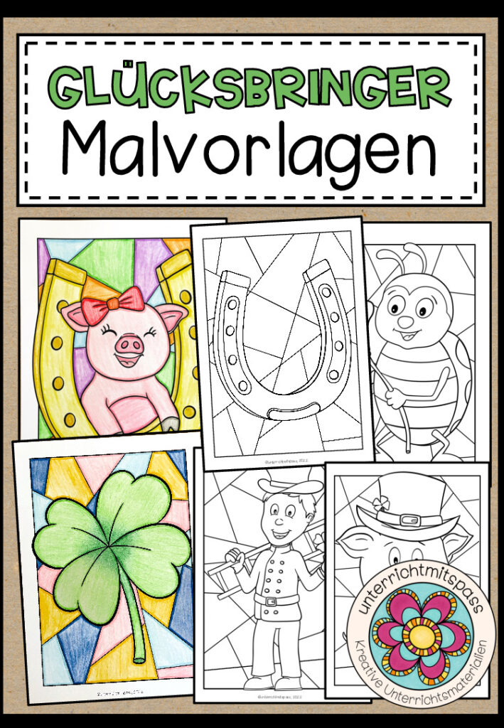 Glücksbringer – 11 Malvorlagen