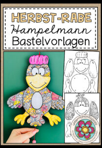 HERBST – RABE – Hampelmann (Bastelvorlage)