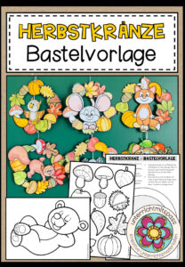 Herbstkränze – Bastelvorlagen