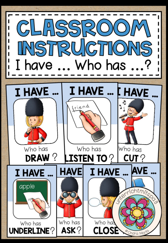 Classroom Instructions – I have .. who has …?