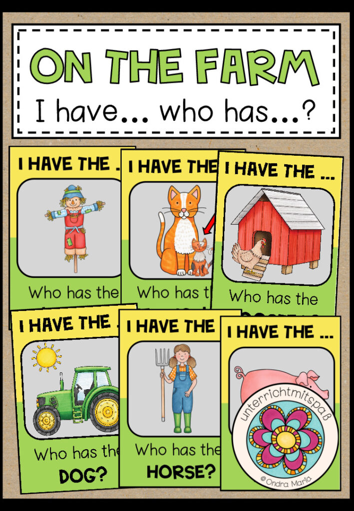 On the farm – I have … who has …?