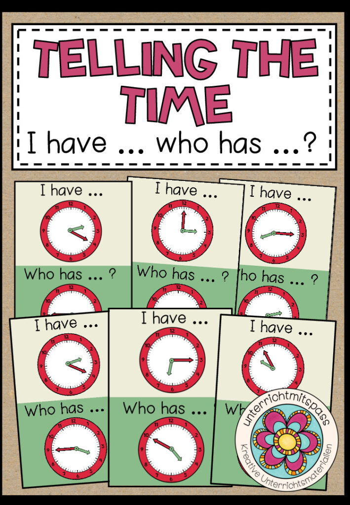 TELLING the TIME – I have… who has…?