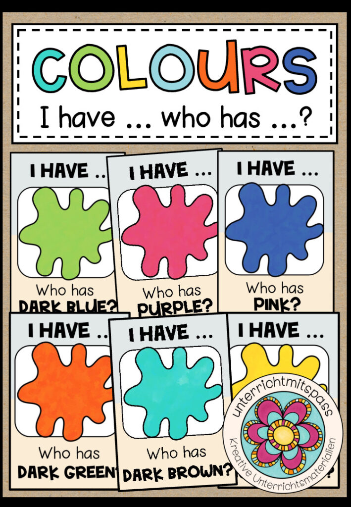 COLOURS – I have … who has …?