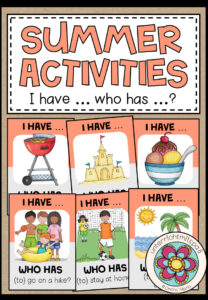 SUMMER ACTIVITIES – I have … who has … (2 Spiele + GOING TO FUTURE)