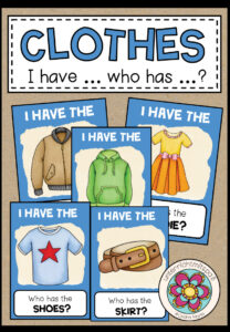 CLOTHES – I have … who has …? (3 Spiele)