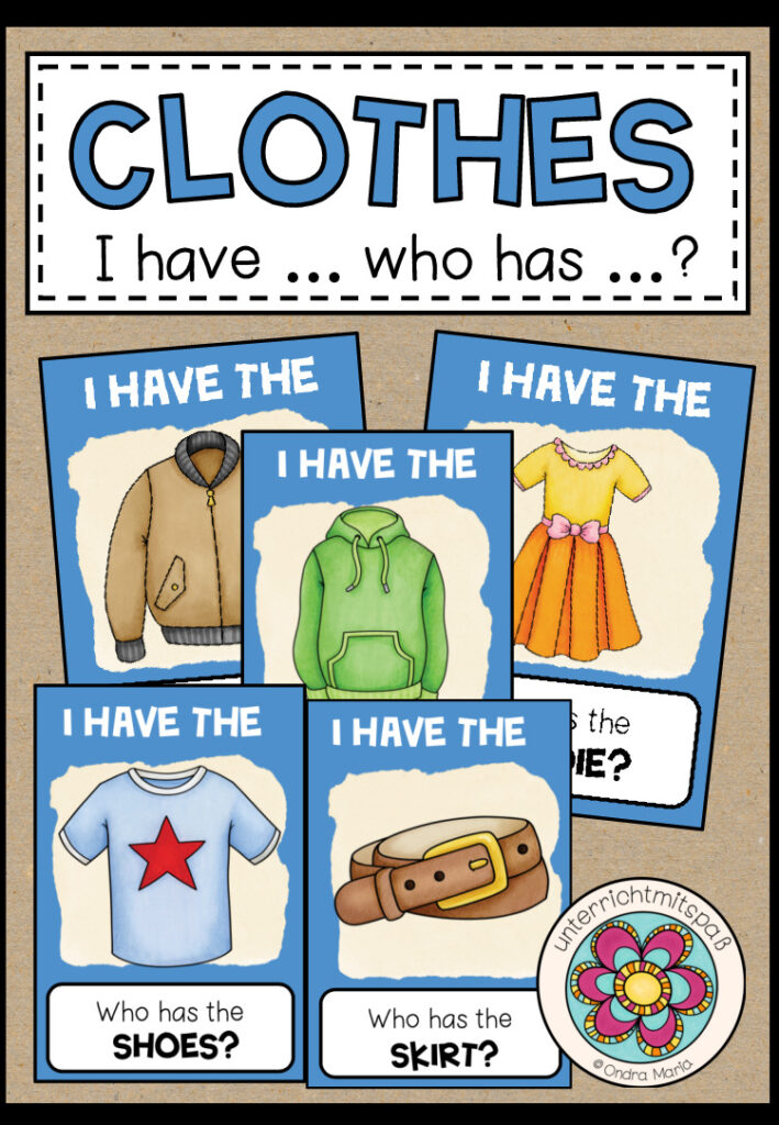 CLOTHES – I have … who has …? (3 Spiele)