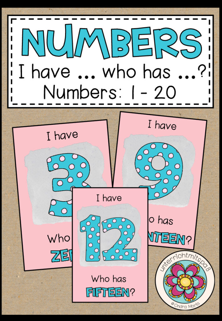 Numbers 1-20 – I have … who has …?