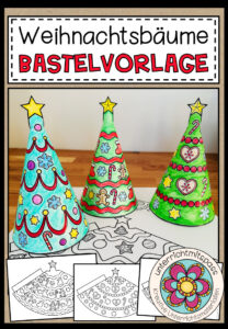 Weihnachtsbäume – Bastelvorlagen