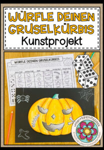 Würfle deinen Gruselkürbis – Kunstprojekt