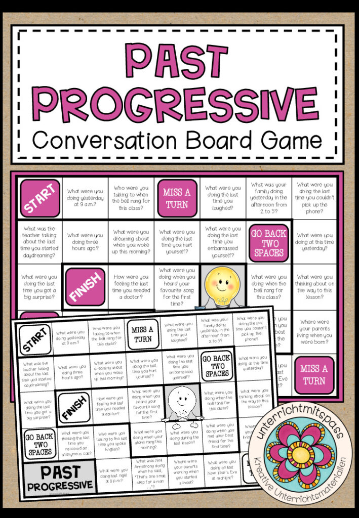 PAST PROGRESSIVE – Conversation Board Game