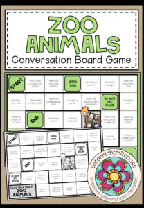 ZOO ANIMALS – Conversation Board Game