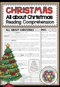 ALL ABOUT CHRISTMAS – Reading Comprehension (2-fach differenziert) + Conversation Strips
