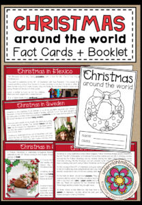 CHRISTMAS AROUND THE WORLD – 12 Fact Cards + Answer Booklet (Reading Comprehensions)