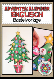 Englisch Adventskalender – Bastelvorlage