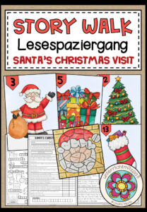 Santa’s Christmas Visit – STORY WALK (Lesespaziergang) 6-fach differenziert