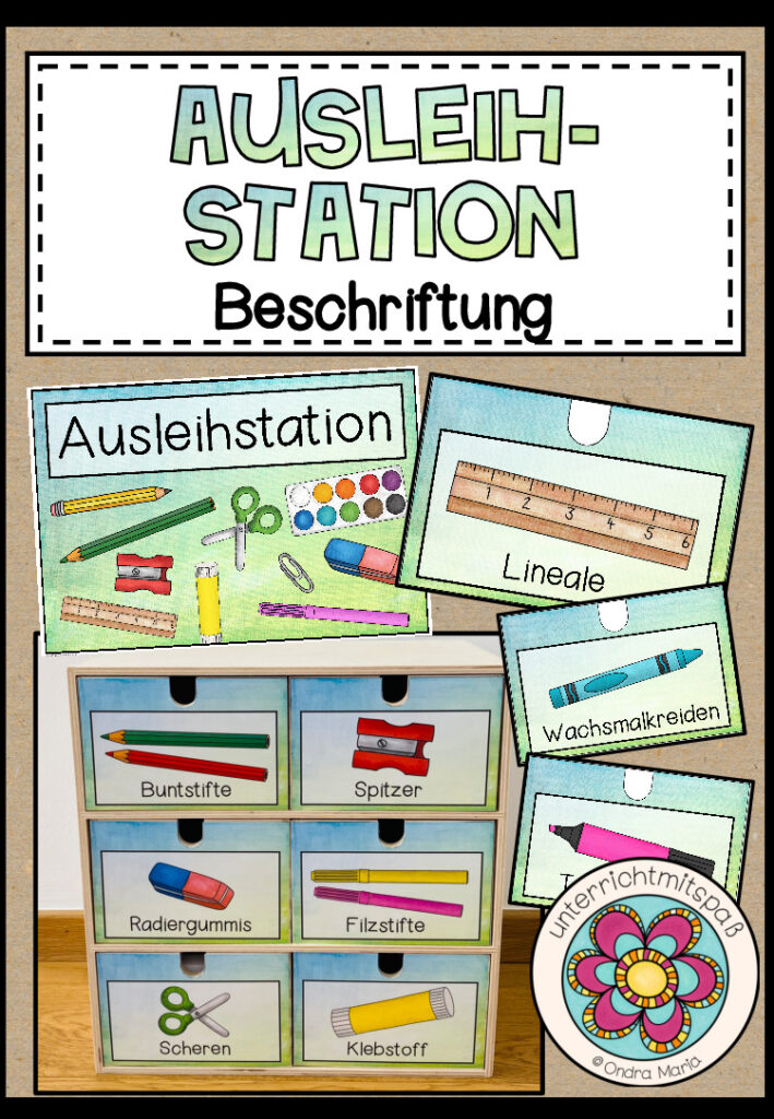 Ausleihstation – Beschriftung für Moppe (3 Designs)
