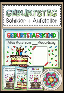 Geburtstag – Schilder (Classroom Management) Version 2021
