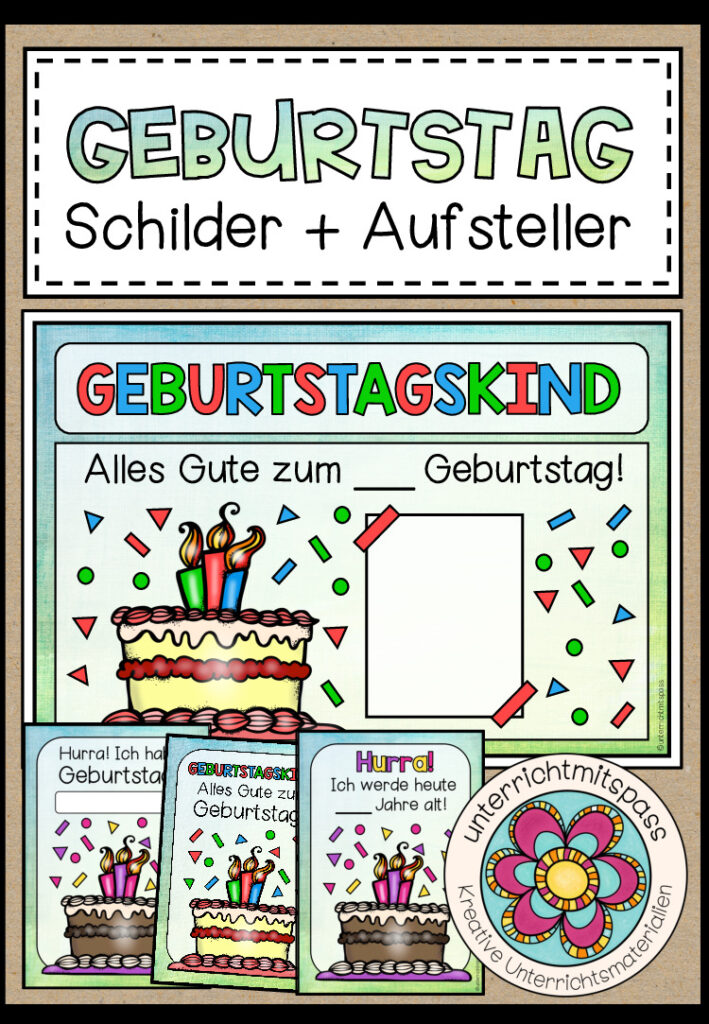 Geburtstag – Schilder (Classroom Management) Version 2021