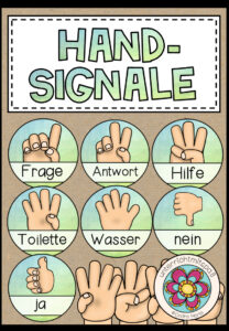 Handsignale – Schilder für das Klassenzimmer (Version 2021)