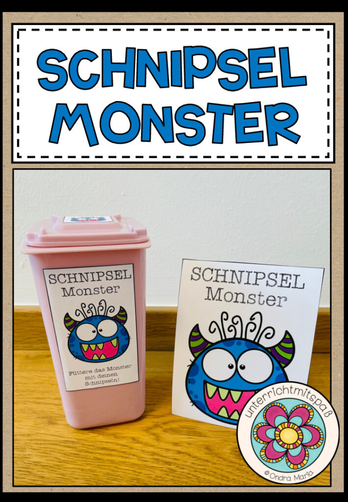 SCHNIPSELMONSTER – Bastelvorlage