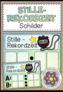 Stille Rekordzeit – Schilder (Classroom Management) Version 2021