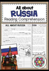 All about Russia – Reading Comprehension (2-fach differenziert + Conversation Strips)