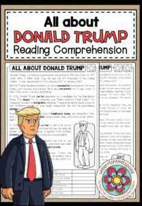 All about DONALD TRUMP – Reading Comprehension (2-fach differenziert + Conversation Strips)