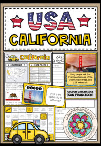 USA – California (Fact Sheets, Worksheets and Games)